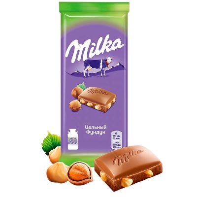 Шоколадка «Milka с цельным фундуком»