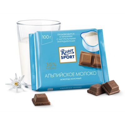 Шоколадка «Ritter SPORT Альпийское Молоко»