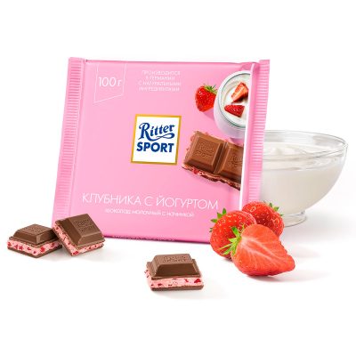 Шоколадка «Ritter SPORT Клубника с Йогуртом»
