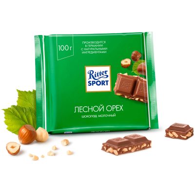 Шоколадка «Ritter SPORT Лесной орех»
